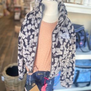 NWT The North Face Girls Cropped Osito Fleece Full Zip